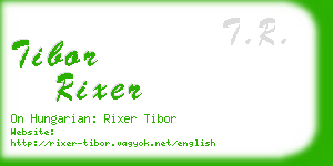 tibor rixer business card